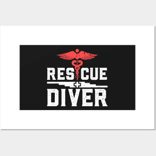 RESCUE DIVER: Rescue Diver Scuba Diving Gift Posters and Art